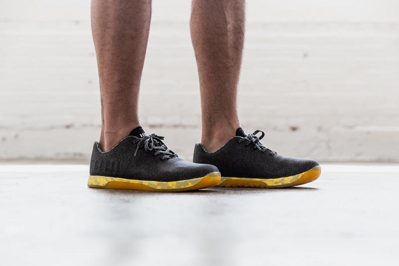 Black Nobull Heather Yellow Men's Trainers | CA J1255P